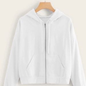 White cropped sweatshirt